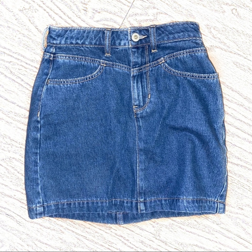 hollister jean skirt